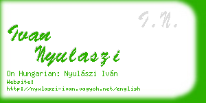 ivan nyulaszi business card